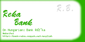 reka bank business card